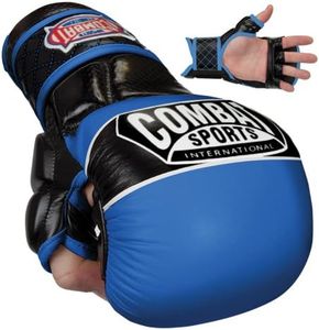 Combat Sports Max Strike MMA Training Gloves, Open Palm Boxing Gloves for MMA, Muay Thai, Kickboxing, and Martial Arts, Padded Fingerless Gloves for Men and Women, Essential MMA Gear