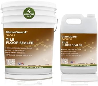 CoverTec GlazeGuard Gloss Floor Sealer Wall Sealer for Ceramic, Porcelain, Stone Tile Surfaces (Prof Grade - 2 Part Kit A+B = 4 Gal)