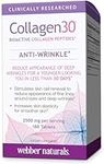 Webber Naturals Collagen30 Anti-Wrinkle, 2,500mg of Bioactive Collagen Peptides Per Serving, 180 Tablets, Helps Reduce Deep Wrinkles, Fine Lines & Stimulates Skin Cells