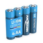 ANSMANN AA Batteries [Pack of 4] Long Lasting High Capacity Disposable AA Type 1.5V Extreme Lithium Battery For Flashlight, Alarm & Wall Clocks, Toys, Remote Controls