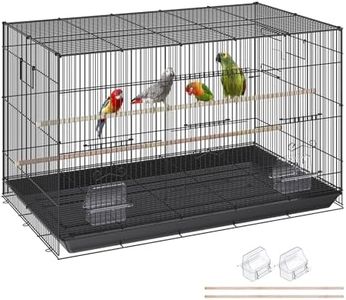 VEVOR 30 Inch Flight Bird Cage, Stackable Bird Cage Parakeet Cage with Slide-Out Tray and Handle, Small Parrots Birdcage for Cockatiels Budgies Conure Macaw Finch Lovebirds Canaries Pigeons