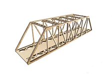 War World Scenics Single Track Natural High Detail MDF Girder Bridge 450mm – OO/HO Gauge Scale Model Railway Diorama Modelling Layout Scenery Landscape Rail Structure