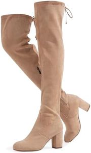 Vepose Women's Thigh High Over the Knee Boots, 3" Inch Block Chunky Heel Fashion Boot for Lady, 992 - Sand, Size 11 US (CJY992 Sand 11)