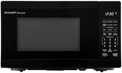 SHARP SMC0760KB Compact Oven with Removable 10" Carousel Turntable, Cubic Feet, 700 Watt Countertop Microwave, 0.7 CuFt, Black