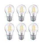 DGO E27 Bulb, Dimmable LED Light Bulb, A60 Energy Saving Light Bulbs 6W (Equivalent to 60W), Edison Filament Screw Bulb, 6 Pack