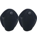 (2 Pcs) Universal Quick Release Handcuff Cases Top Open Handcuff Holders (black1)