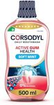 Corsodyl Mouthwash Daily Active Gum Health, Fluoride Mouthwash, Alcohol Free, Soft Mint, 500ml