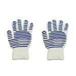 C...M Nomex Fibre Oven Glove BBQ Baking Blue 250 mm Two Pieces