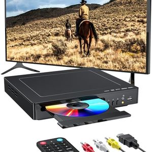 DVD Players for Smart TV with HDMI, DVD Players That Play All Regions, Simple DVD Player for Elderly, CD Player for Home Stereo System - Black