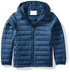 Amazon Essentials Kids Boys Light-Weight Water-Resistant Packable Hooded Puffer Jackets Coats, Navy, XX-Large