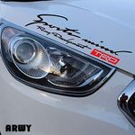 ARWY Sports Mind Racing developments TRD Car Stickers for Bumper Hood Windos Side (Black/Red)