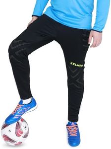 KELME Soccer Goalie Pants, Padded Goalkeeper Pants, Paintball Pants Small Black Green