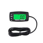 Jayron JR-HM032A Self Powered Digital Tachometer/Inductive/Maintenance/Waterproof/Backlit/Shutdown Hour Meter,Battery Replaceable,for Lawn Mower Tractor Generators and Pneumatic Equipment