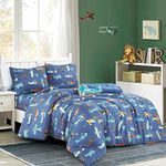 Blue Airplanes print Comforter Set 