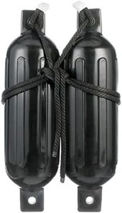 Seachoice Twin Eye Ribbed Fender Kit, Includes a Pair of MFP Fender Lines, Black, 5-1/2 in. X 20 in.