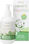 Organyc Baby Shampoo & Body Wash with Skin-Nurturing Cotton Seed Oil, Gentle Kids Body Wash, Naturally Formulated Baby Essentials, 8.5 fl oz