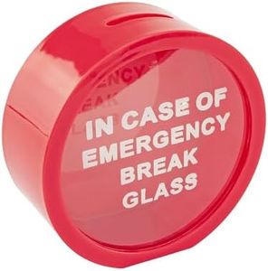 Fairly Odd Novelties Emergency Money Box Savings Bank in Case of Emergency Break Glass Red , FON-10111