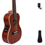 Kadence Concert Sized Ukulele 24inch (Built in Equalizer) With Bag and Tuner (Saple Wood With Binding)