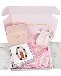 Scilla Rose - Gift Set for Women - Rose Quartz Crystal Ball-Healing Crystals and Rose Quartz Bracelet – Luxury Pamper Gift Set for Her - Spiritual Meditation, Feng Shui Decoration with Gift Box