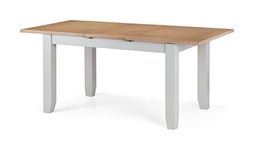 Julian Bowen Dining Table, Wood, Grey/Oak, Size XL