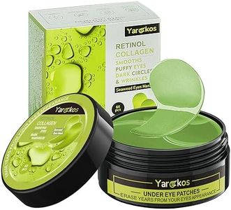 Green Gold Undereye Mask (60 Pcs), Collagen Hydrating Gel Pads, Reduce Puffiness, 30 Pairs Under Eye Patches for Dark Circles Puffy Eyes Treatment, Wrinkle, Women Men Beauty Personal Skin Care Product