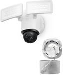 eufy Floodlight Camera E340 with AC Cable, Security Camera Outdoor, 360° PTZ, 24/7 Recording, 2.4G/5G Wi-Fi, 2000 LM, Motion Detection, Built-in Siren, Dual Cam, HB3 Compatible, No Monthly Fee
