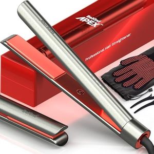 Bekind Apex 2-in-1 Hair Straightener Flat Iron, Straightener and Curler, Flat Iron for All Hair Styles, 15s Fast Heating, 5 Temperature Settings, Gift for Girls Women - Gray