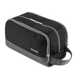 Nylon Travel Toiletry Bag with Strap, Gonex Toiletry Organizer Shaving Bag Black