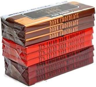 Trader Joe's Belgian Dark Chocolate Bars 3 Variety Pack - Total 9 Bars, 1.7 ounces