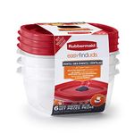 Food Storages With Red Lids