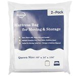 Tosnail 2 Pack Extra Thick 4-Mil Queen Size Heavy Duty Mattress Bag Cover for Moving and Storage - (Queen)