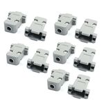 uxcell 10 Pcs DB9 Connector Covers Male Female Gray Plastic Hood DB9 Connector Shell Housing Cover with Screws