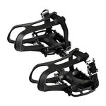 BV Bike Pedals - Universal Fit Bicycle Pedals 9/16" Compatible, Non-Slip and Durable Lightweight, Fits Most Adult Bikes and MTB (Universal with Toe Cage)