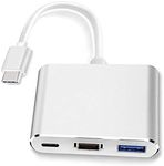 USB-C to HDMI Adapter (Supports 4K / 30Hz) - Type- C 3 in 1 Converter Cable for 2017/2018 MacBook Pro, MacBook, Mac Pro, iMac, Chromebook, & More USB 3.0 Type-C Devices