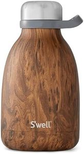 S'well Stainless Steel Roamer Bottle, 40oz, Teakwood, Triple Layered Vacuum Insulated Containers Keeps Drinks Cold for 48 Hours and Hot for 16, BPA Free