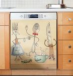 Dishwasher Door Cover,Sunflower Magnetic Dishwasher Magnetic Sticker,Reusable Dishwasher Magnet Kitchen,Easily Trimmable Kitchen Dishwasher Sticker 23 W x 26 H inches