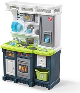 Step2 Lifestyle Custom Kitchen Set for Kids – Includes 20+ Toy Kitchen Accessories, Interactive Features for Realistic Pretend Play – Indoor/Outdoor Toddler Playset – Dimensions 41.5" x 28" x 14”