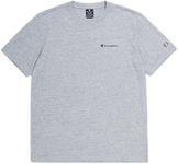 Champion Men's Polo Shirt, Comfortable Athletic Shirt, Best Polo T-shirt for Men, Small-script Smoke Grey Heather, Medium