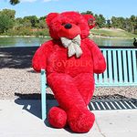 ToYBULK Teddy Bear, Teddy Bear 6 Feet for Girls, Soft Toys for Girls, Big Teddy Bear, Toys for Girls, Birthday Gift for Girls/Wife/Girlfriend/Husband, (6 Feet, Red)