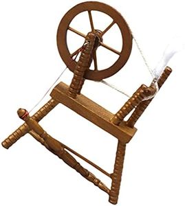 Toyvian Reeling Machine Miniature Mini Spinning Wheel Model Reeling Machine Figurine Dollhouse Furniture Decoration Fairy Garden Landscape Supplies