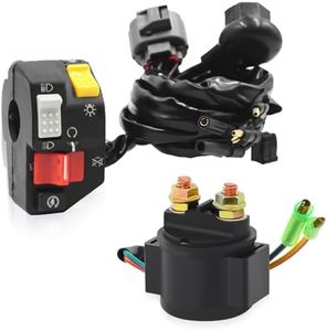 35020-HM3-A00 300EX Kill Switch Replacement for Honda TRX300 TRX300EX Sportrax 1993-2006 with 35850-HM3-000 Starter Solenoid Relay