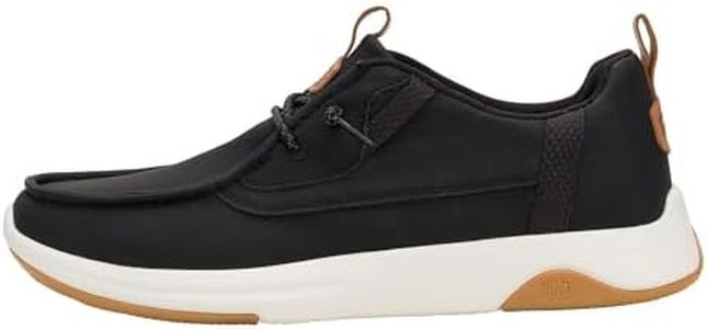 HEYDUDE Men's Wally Drift Classic Slip On Shoe, Black/White, Size 13