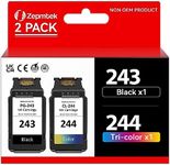 ZepmTek 243 244 Ink Cartridge, Remanufactured Ink Cartridge Replacement for Canon PG-243 CL-244 245 246 for Pixma MG3022 MG2522 TS3120 TS3100 TS3122 TR4520 TR4522 TR4527 MG2922 MG2920 Printer, 2-Pack