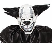 Forum Novelties X77085 Bezerk Black and White Evil Clown Mask, Mens, One Size