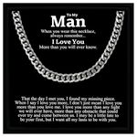 Gift for My Man Necklace Gift For Boyfriend Cuban Chain Necklace for Him Gift For Him Gift From Girlfriend Birthday Gift For Husband