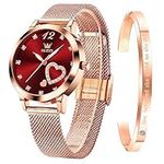 OLEVS Rose Gold Watch for Women Mes