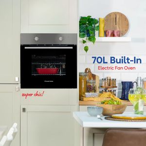 Russell Hobbs 70L Electric Fan Oven – Large Capacity, Stainless Steel