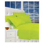 CELINE LINEN Luxurious Bed Sheets Set on Amazon 1800 Premier Hotel Quality Wrinkle Free 4-Piece Sheet Set with Deep Pockets, Queen Lime