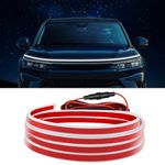 YUGUANG 70 inch Car LED Hood Light Strip, Dynamic White with Start Sequential Scan, Flexible LED Strip Lights, Headlight Daytime Running Light for Car SUV Truck Engine Cover Decoration.