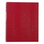 Blueline NotePro Notebook Twin Wire Binding With Hard Lizard-like Cover 300 Pages 10-1/4" x 8-1/2", Red (A10300.RED)